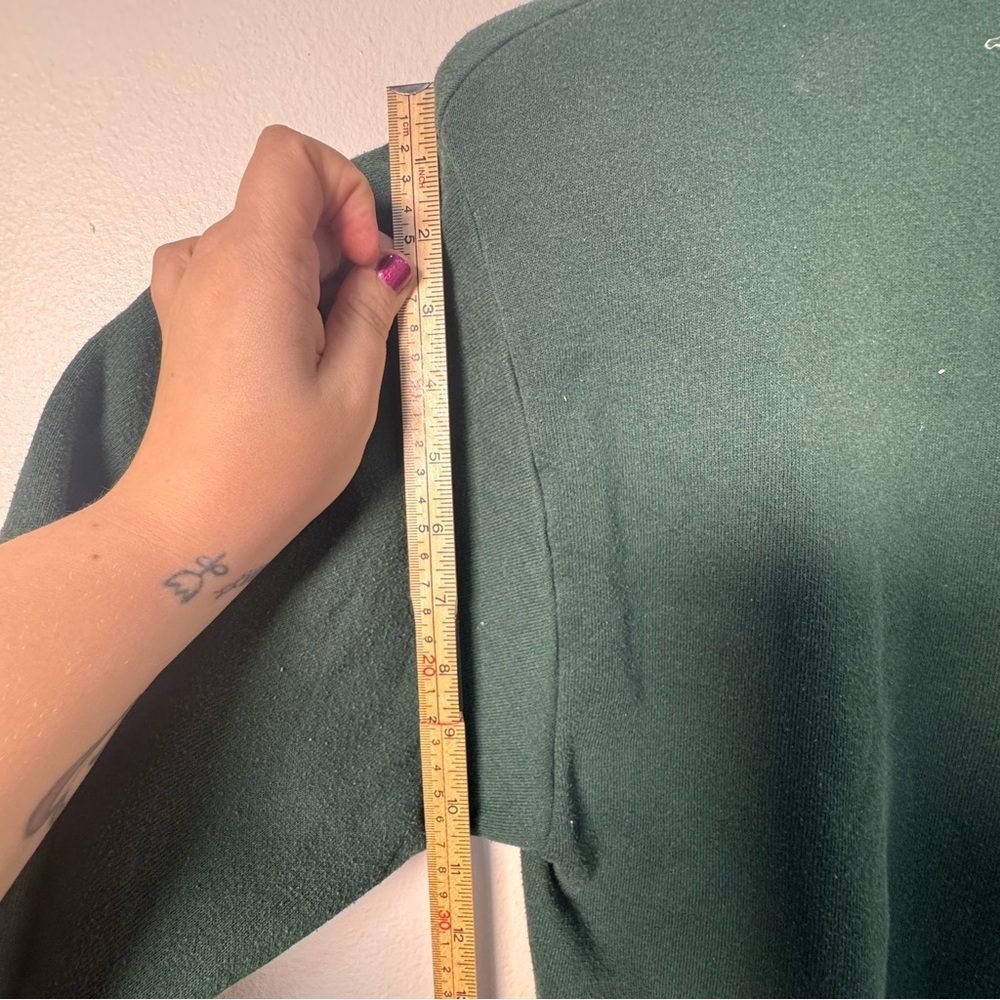 Forest Green Patchwork Appliqu Accent Cottage Swe… - image 7